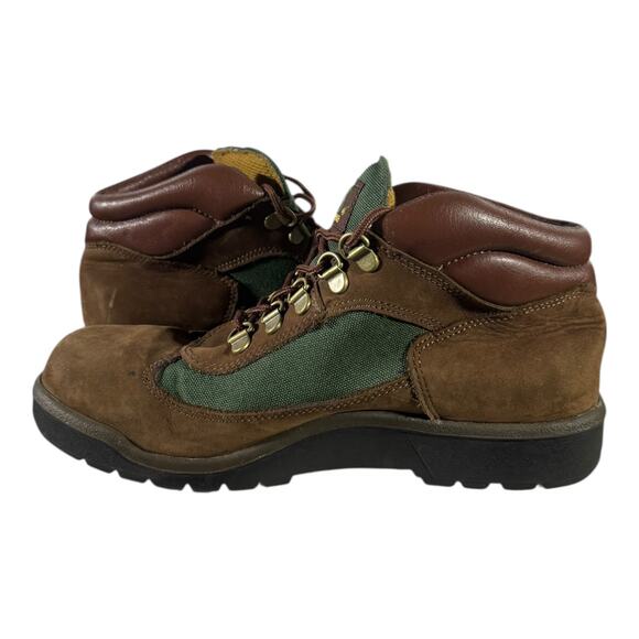 Timberland Euro Hiker 16937 Junior Boots Youth 6M Brown Green Suede Leather - Picture 6 of 8